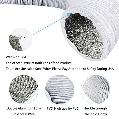 10ft Heavy-Duty Flexible Aluminum Dryer Vent Hose