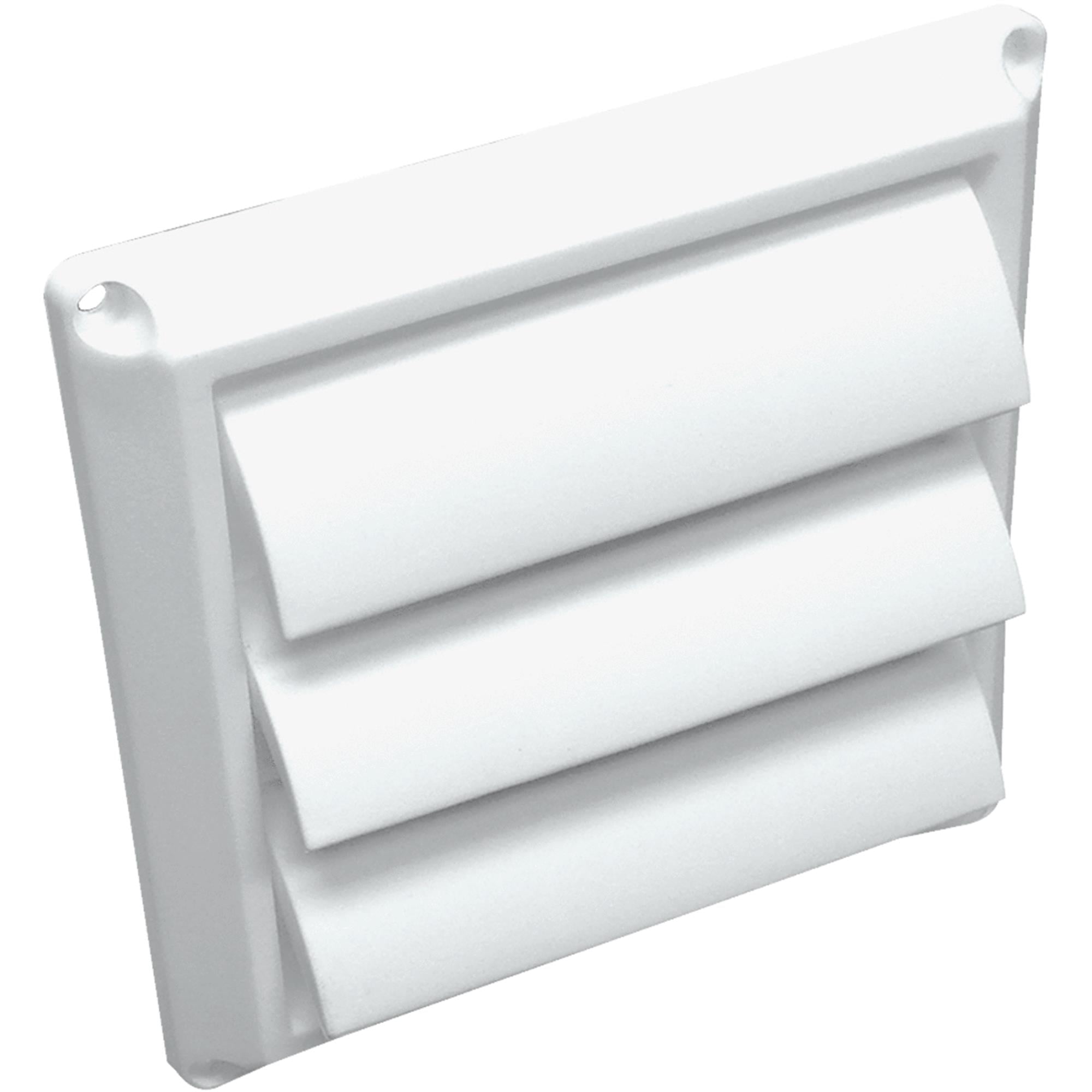 4" White Plastic Louvered Vent