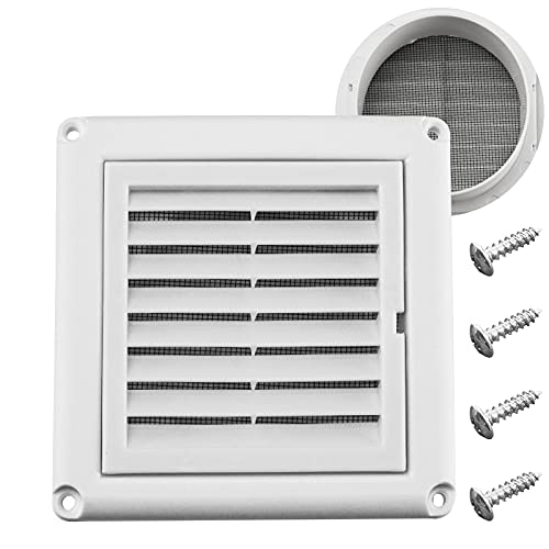 Funmit 4'' Louvered Vent Cover for Dryer Exhaust