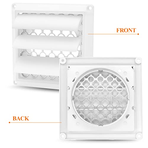 Funmit 4" Outdoor Dryer Vent Cover with Screws