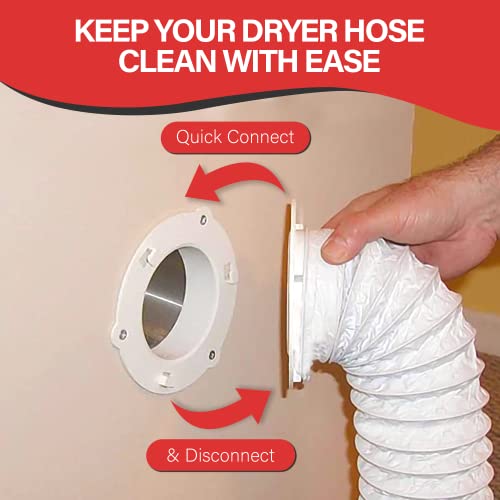 6" Dryer Vent Dock for 4" Tubes, White