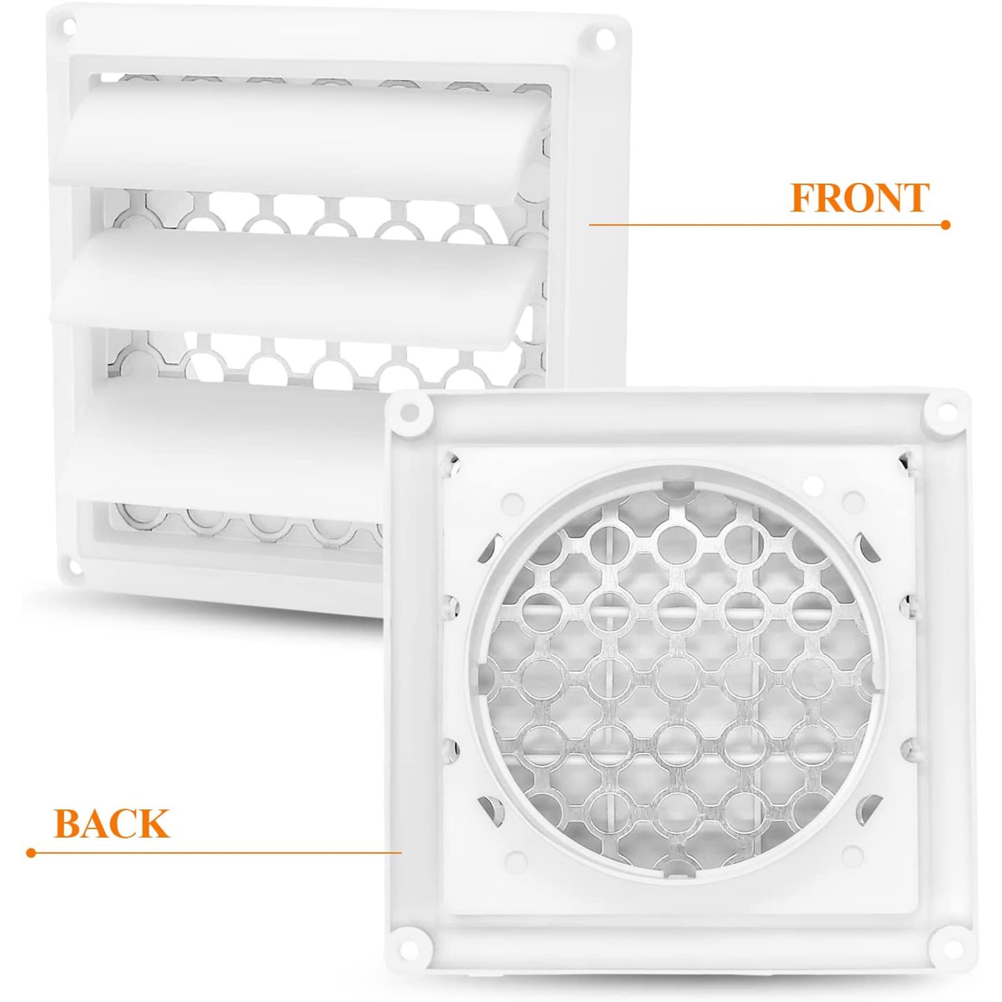 Beaquicy Outdoor 4" Dryer Vent Cover with Screen