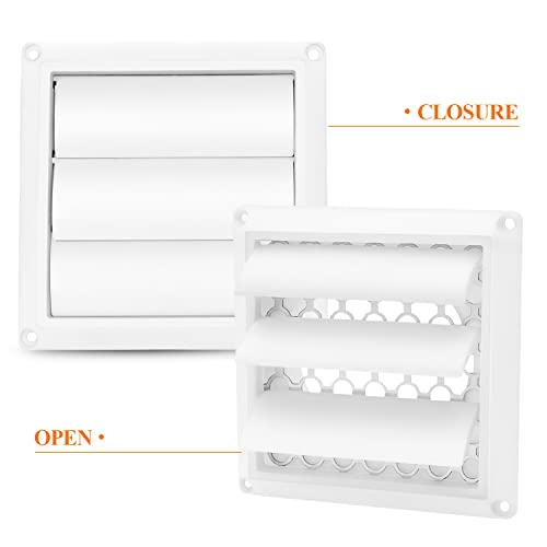 Funmit 4" Outdoor Dryer Vent Cover with Screws