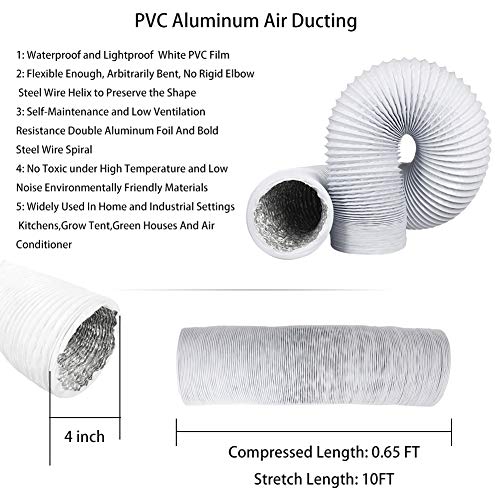Flexible 4-Inch Dryer Vent Hose, 5FT