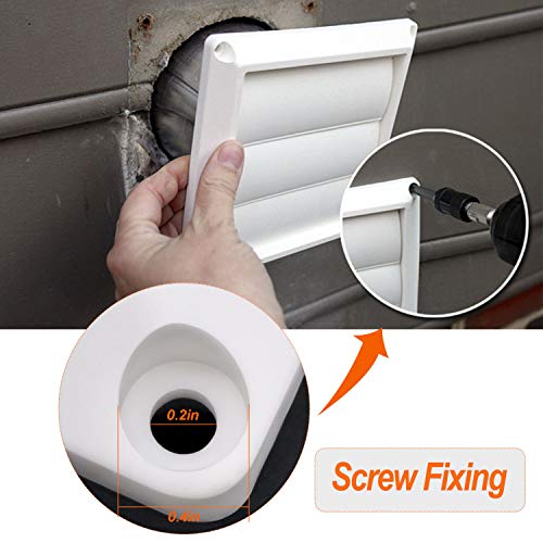 Funmit 4" Outdoor Dryer Vent Cover with Screws