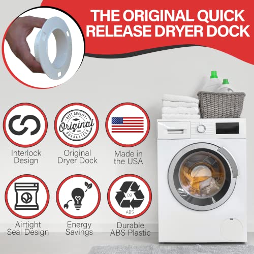 6" Dryer Vent Dock for 4" Tubes, White