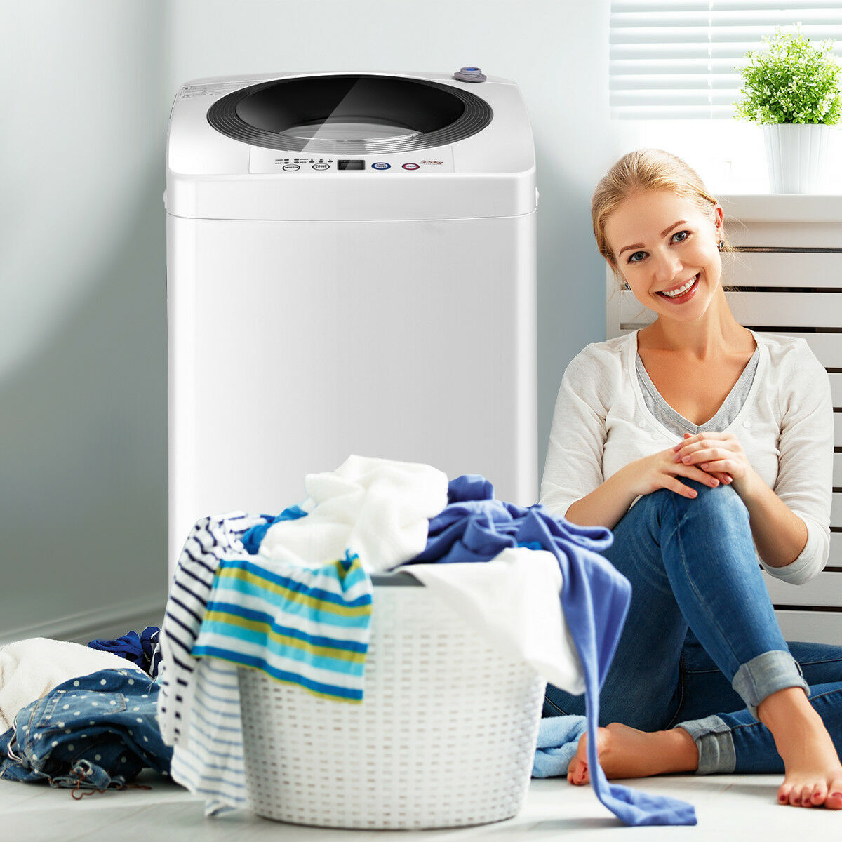 Costway 2-in-1 Automatic Washer and Spinner