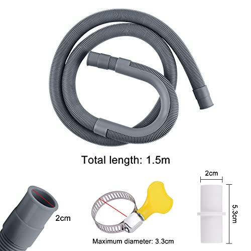 QUACOWW 1.5m Washing Machine Drain Hose Extension