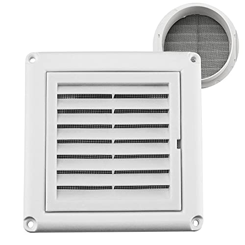 Funmit 4'' Louvered Vent Cover for Dryer Exhaust