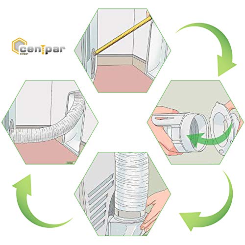Cenipar 4-Inch Flexible Vent Hose with Clamps
