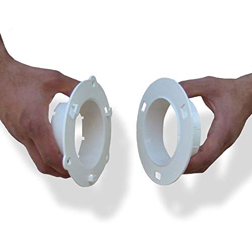 6" Dryer Vent Dock for 4" Tubes, White
