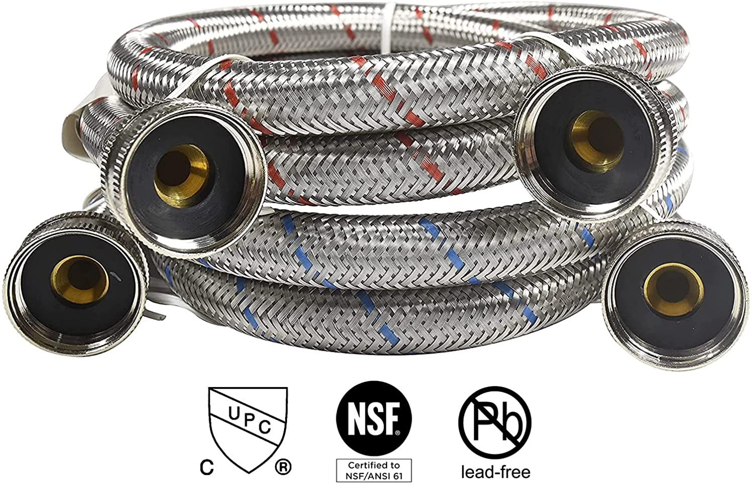 Premium 4-ft Burst Proof Washing Machine Hoses