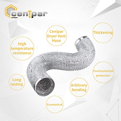 Cenipar 4-Inch Flexible Vent Hose with Clamps