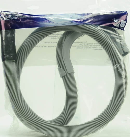 4.5' Rubber Washing Machine Discharge Hose - Black