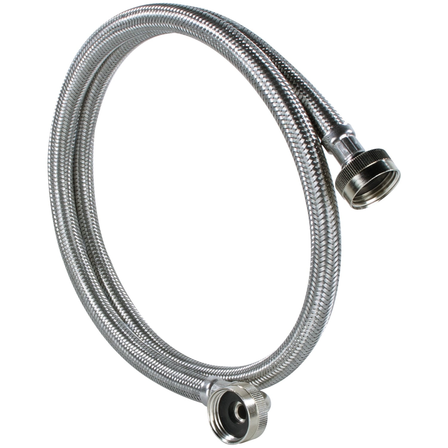 Braided Stainless Steel Washing Machine Hoses - 2 Pack