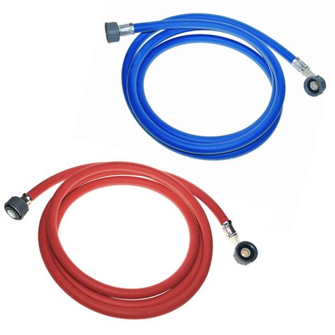 Electruepart Hot/Cold Washing Machine Hoses, 1.5m