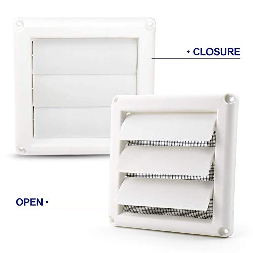 Funmit 10.2 cm White Wall Vent Grille