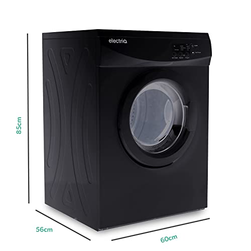 electriQ 7kg Freestanding Vented Tumble Dryer - Black