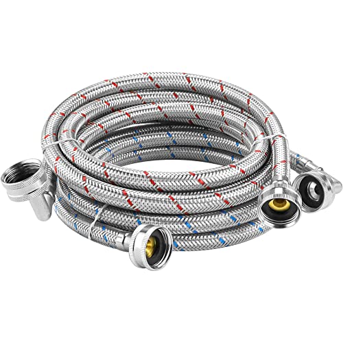 Stainless Steel Washing Machine Hoses 6FT - 2 Pack
