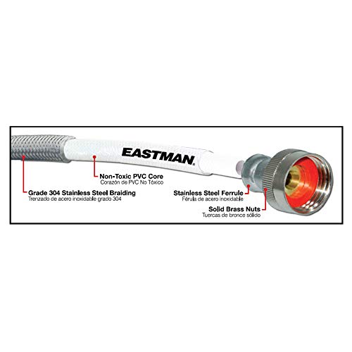 Eastman 48375 6 Ft Washing Machine Hose with Elbow
