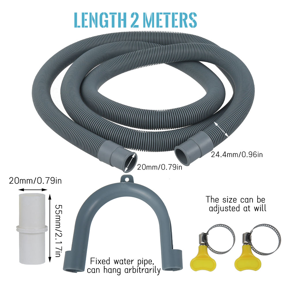 Miuline 2M Universal Washing Machine Drain Hose