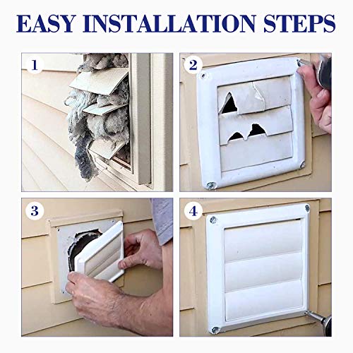 Funmit 10.2 cm White Wall Vent Grille