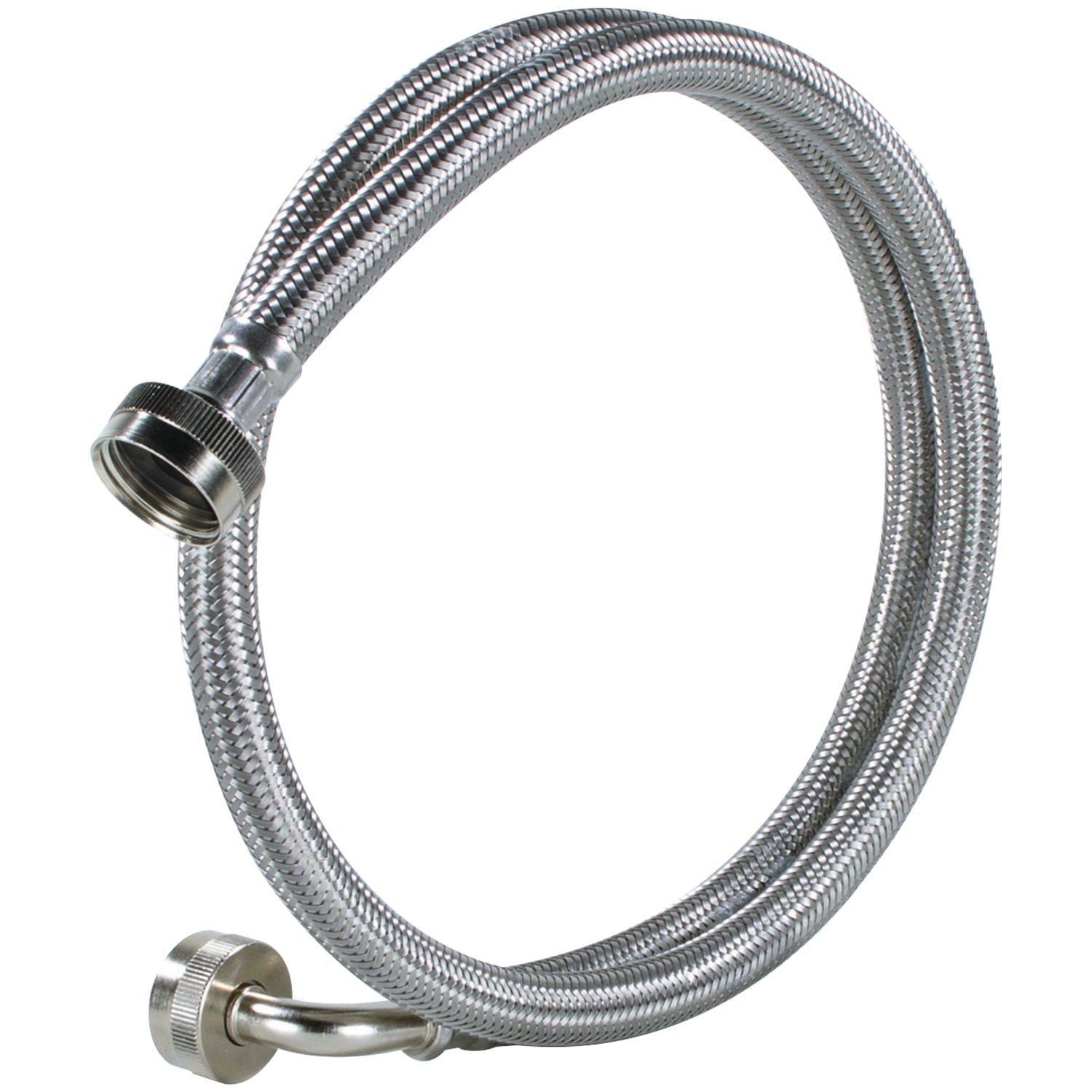 Braided Stainless Steel Washing Machine Hoses - 2 Pack