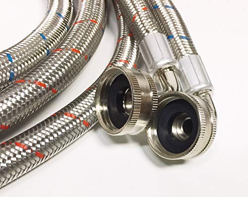 Premium Stainless Steel Washing Machine Hoses – 1.83m