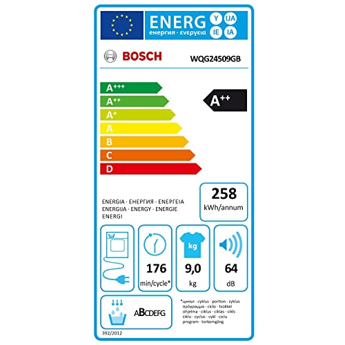 Bosch 9kg Heat Pump Tumble Dryer, Serie 6