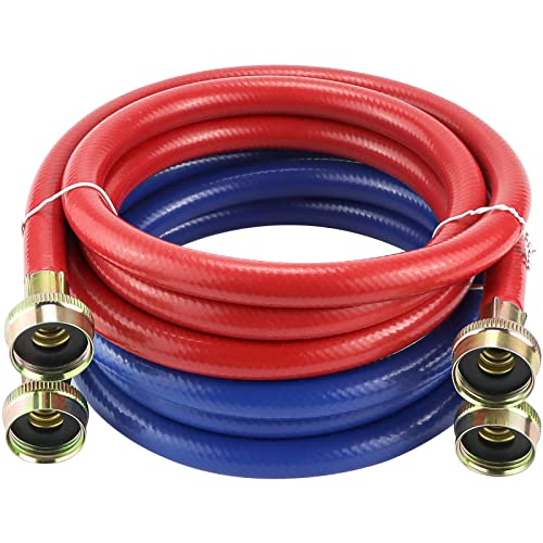 6 FT Rubber Washing Machine Hoses - Pack of 2