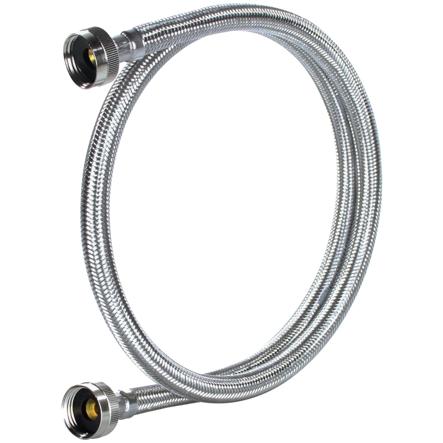 Braided Stainless Steel Washing Machine Hoses - 2 Pack