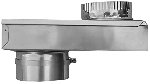 Builder's Best 84049 SAF-T-Duct Zero Dryer Vent Periscope, Adjustable 0-5" Length, Aluminum
