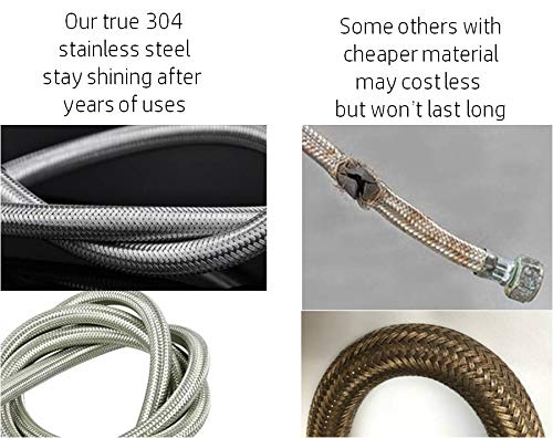 Premium Stainless Steel Washing Machine Hoses – 1.83m