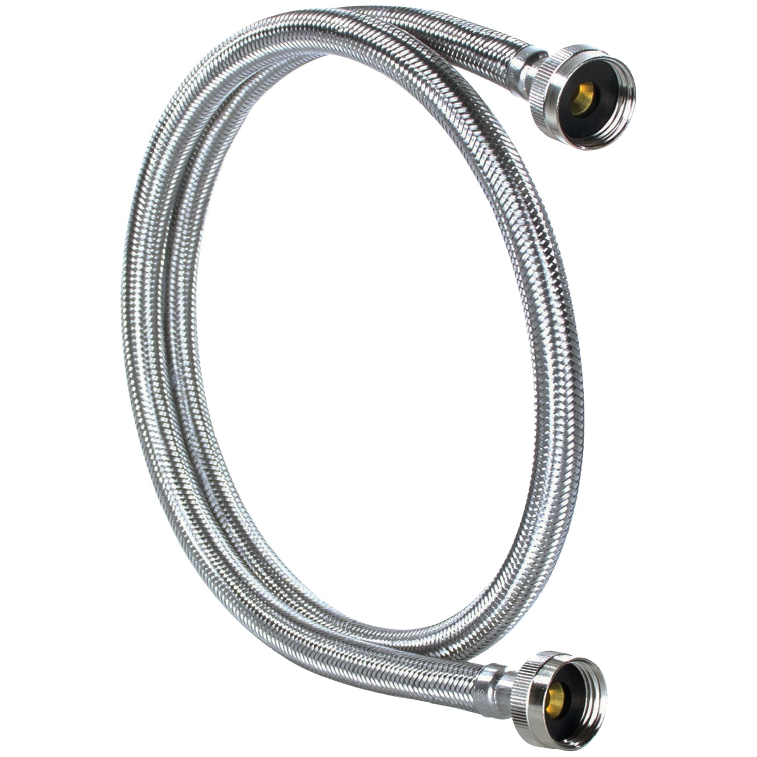 Braided Stainless Steel Washing Machine Hoses - 2 Pack