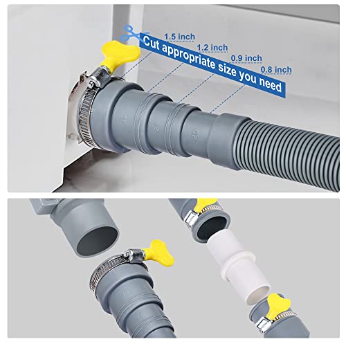 Vataler Flexible Washing Machine Drain Hose Kit