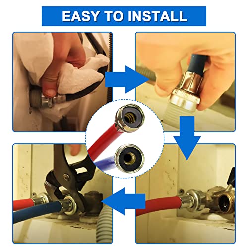 6 FT Rubber Washing Machine Hoses - Pack of 2