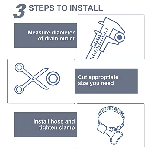 Vataler Flexible Washing Machine Drain Hose Kit