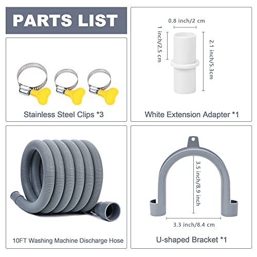 Vataler Flexible Washing Machine Drain Hose Kit