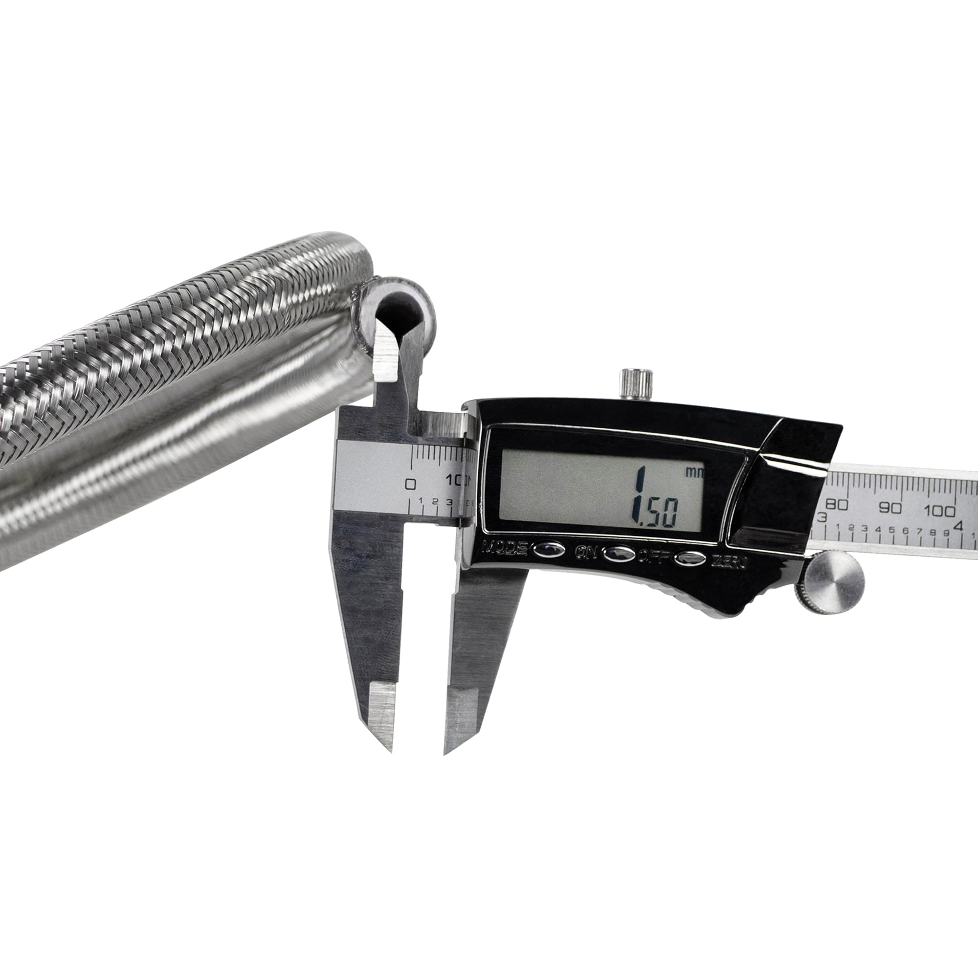 Braided Stainless Steel Washing Machine Hoses - 2 Pack