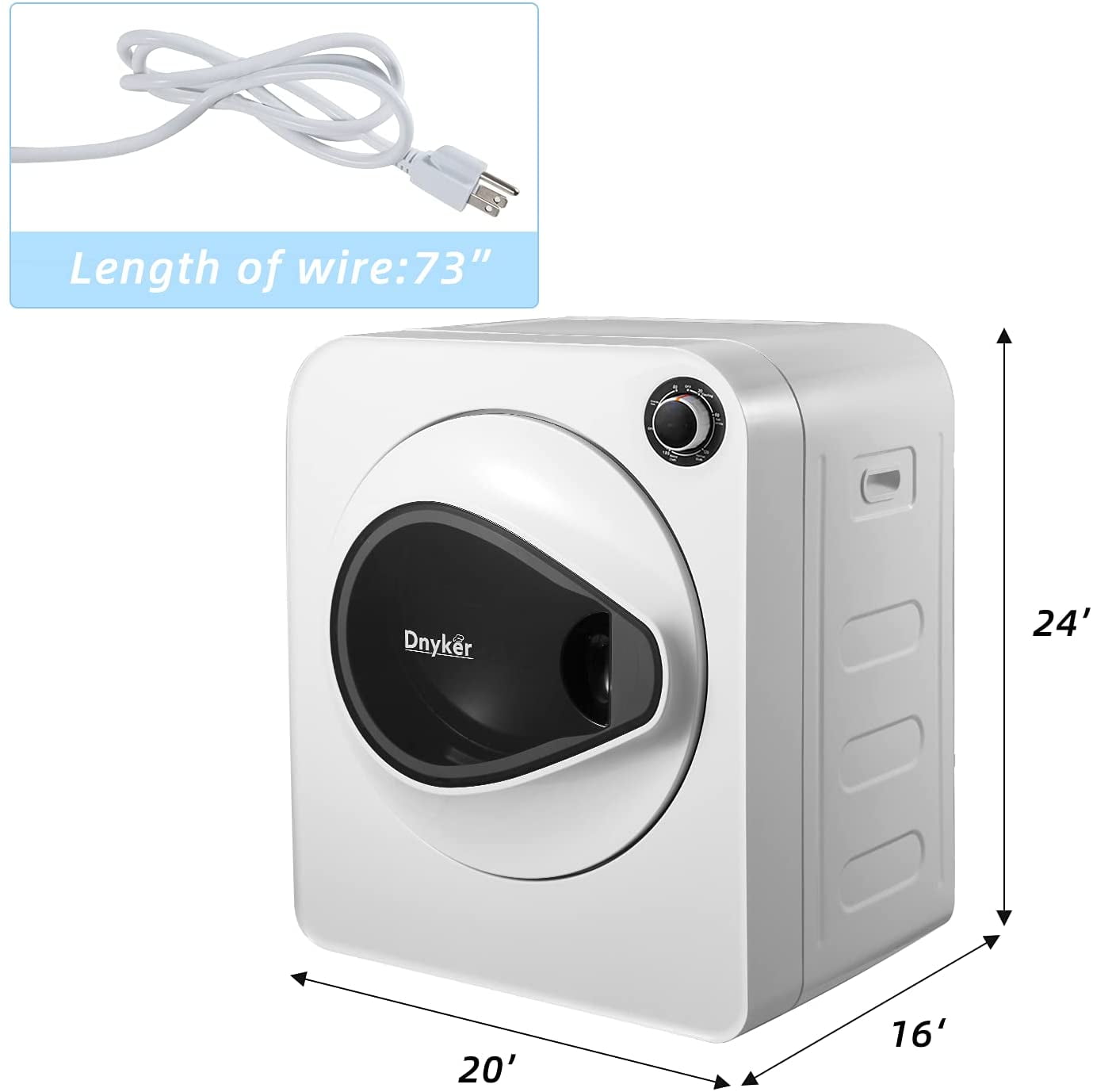 Erommy Compact Electric Laundry Dryer - 9 lbs