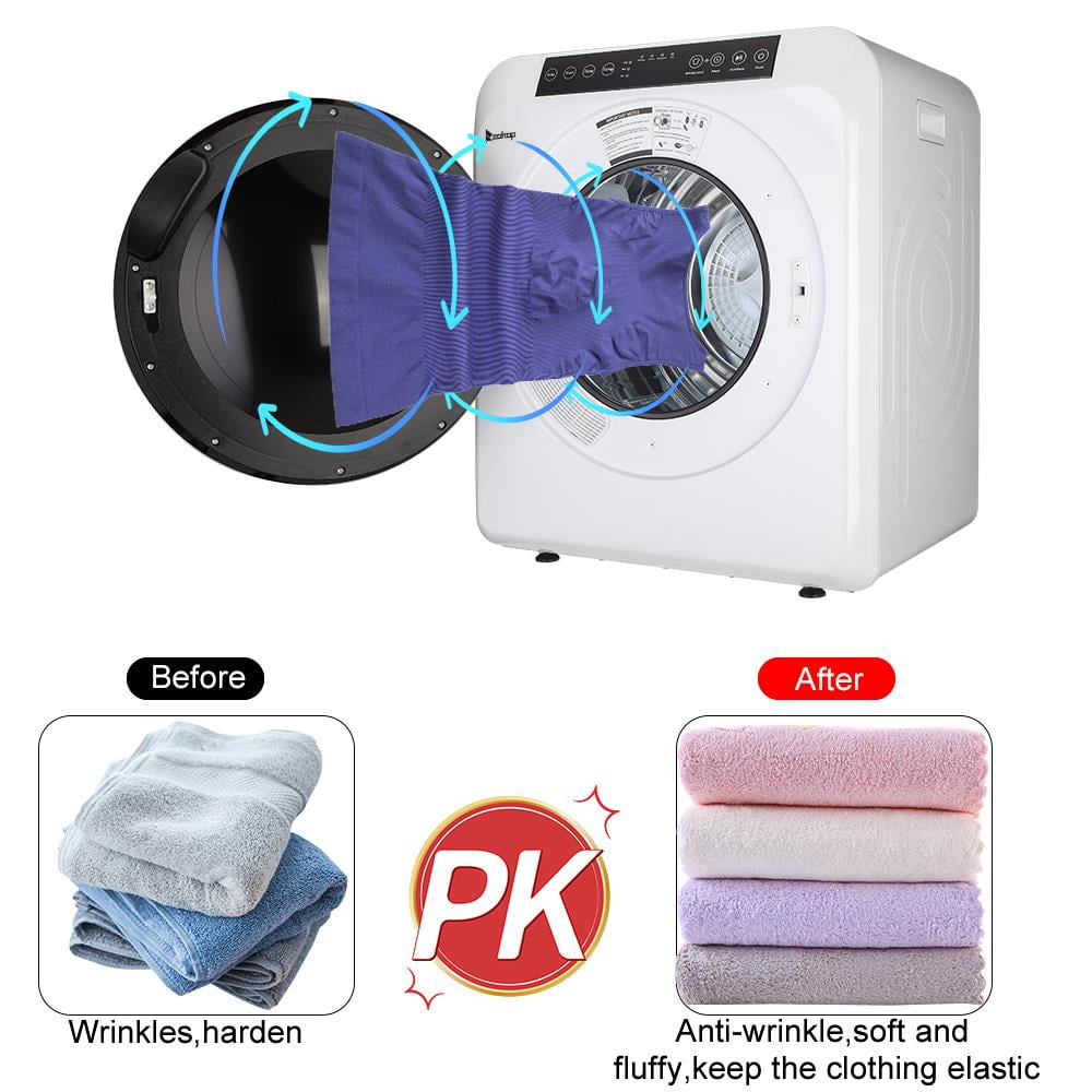 Winado 13lbs Electric Compact Tumble Dryer, White