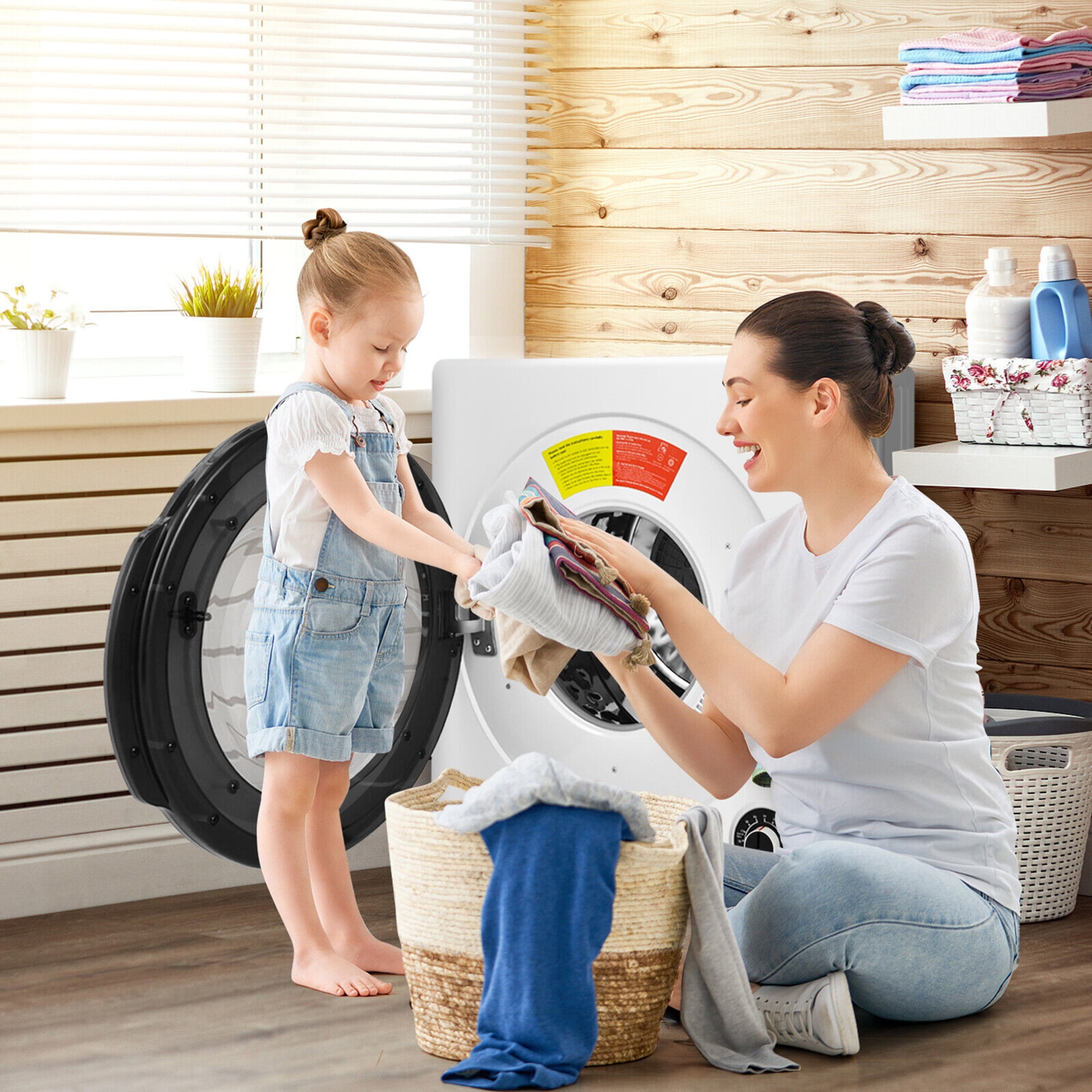 Gymax 13.2 lbs Compact Electric Tumble Dryer