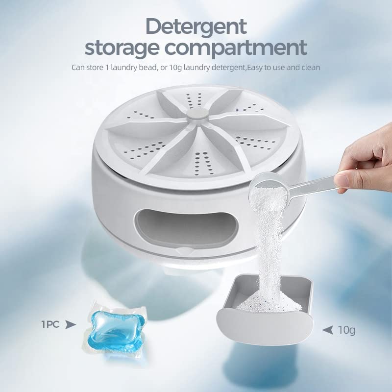 Portable Mini Ultrasonic Washing Machine for Travel