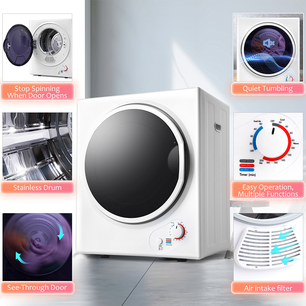 Portable Front Load Electric Clothes Dryer 19.5