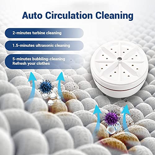 Portable Mini Ultrasonic Washing Machine for Travel