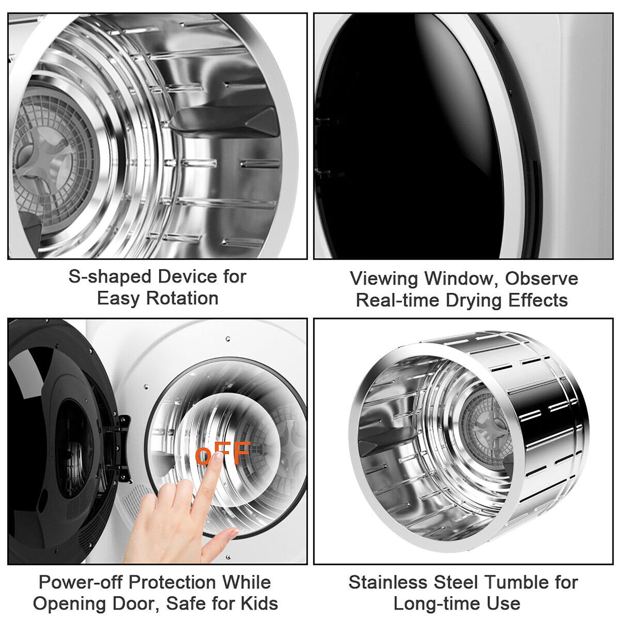 Costway Electric Portable Tumble Dryer - 13.2 lbs