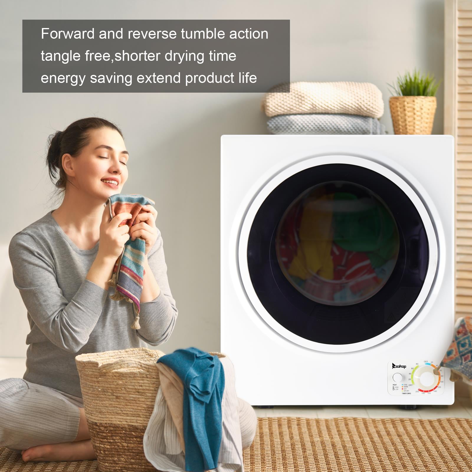 Zimtown 1.6 cu ft Portable Electric Dryer