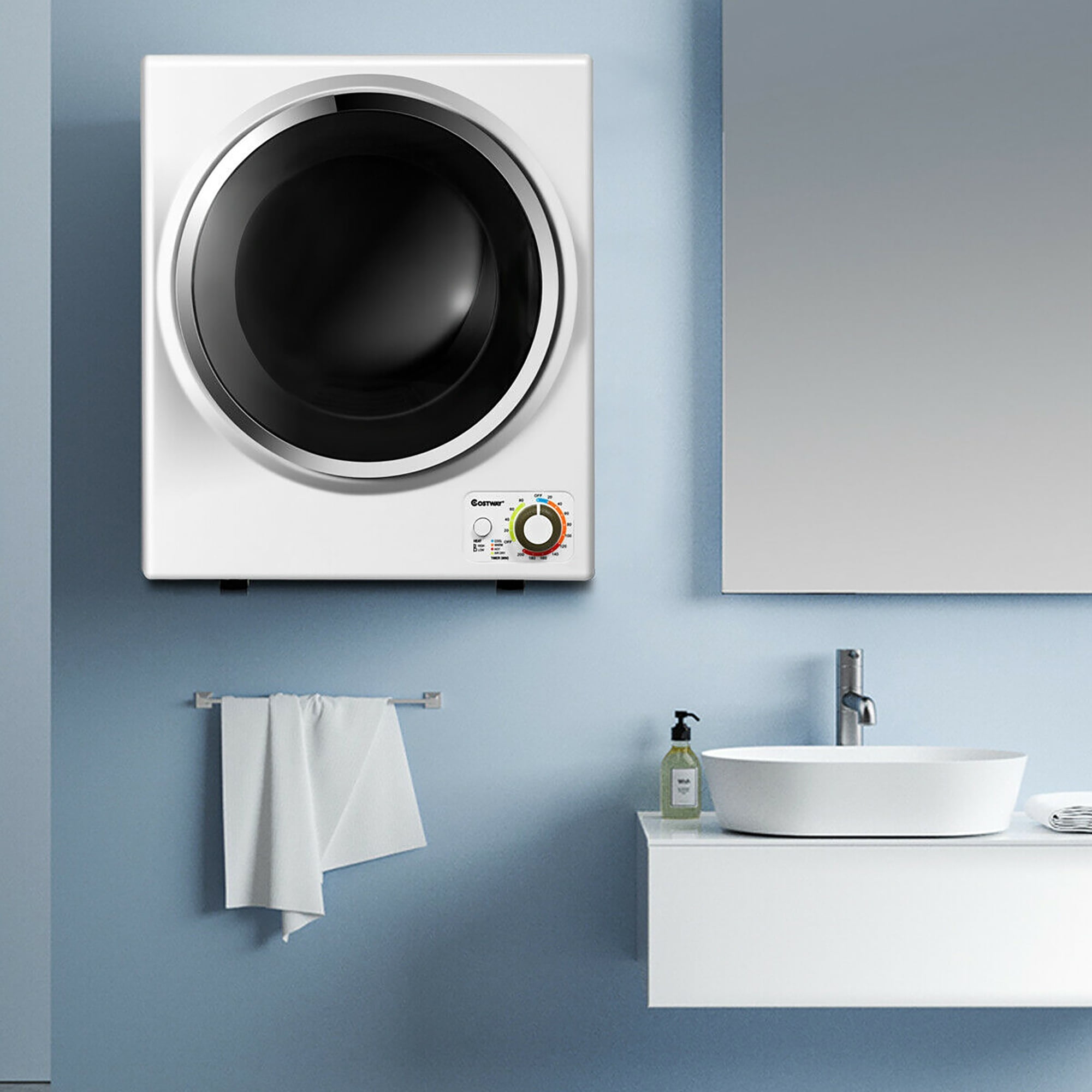 Costway Wall-Mounted Electric Compact Clothes Dryer