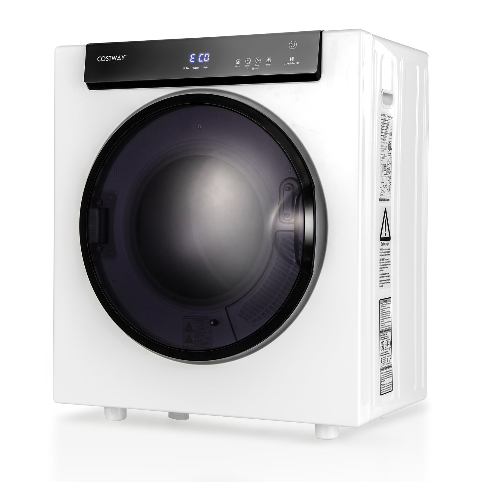 Costway 1400W Compact Stainless Steel Tumble Dryer