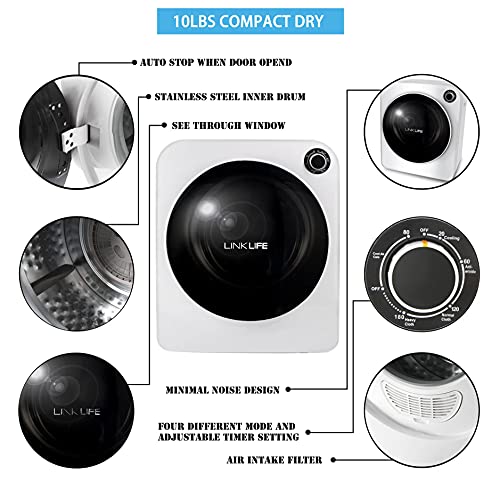 LINKLIFE 11Lbs Portable Electric Clothes Dryer